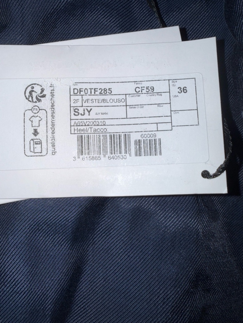 Balmain Navy and White Tweed Jacket with Branded Tag - Picture 11 of 11